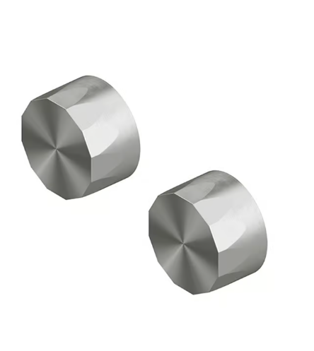 Вентиль Quadro design HB, запорный, 1/2", в комплекте-2 шт, сталь брашированная (15 63V AS)