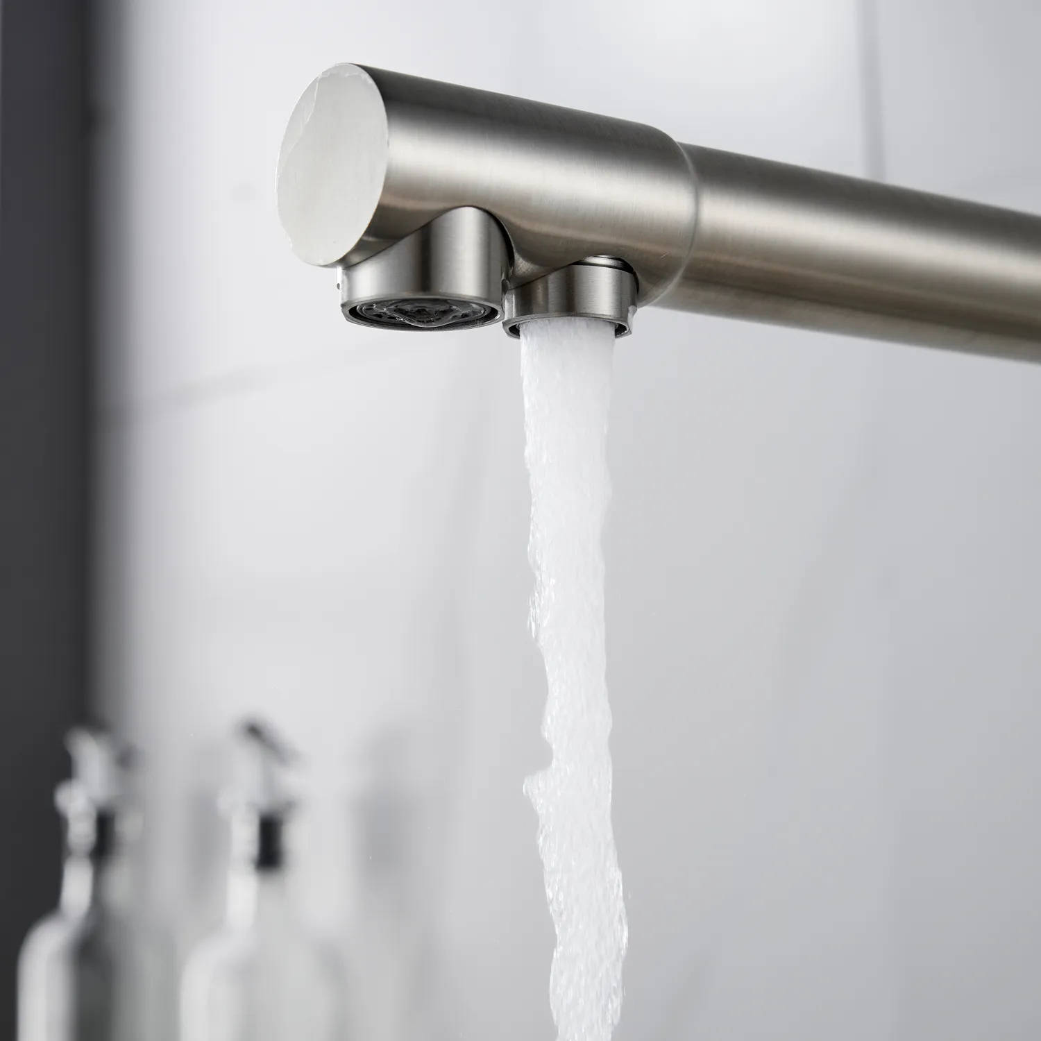 Смеситель для кухни с подключением фильтра Shevanik S248L, сатин