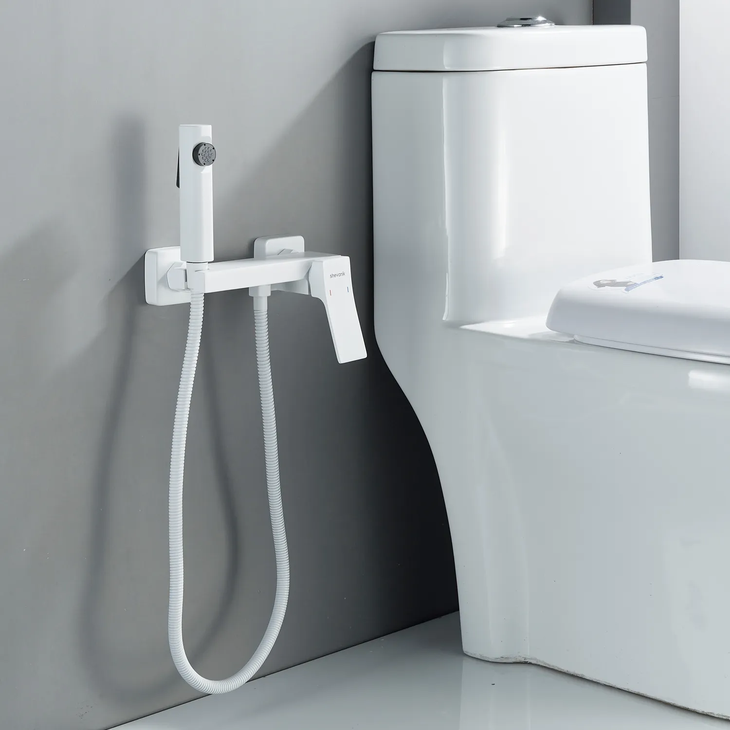 Гигиенический душ со смесителем Shevanik S4005C-1, белый