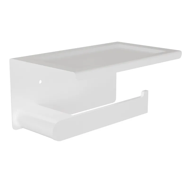 Держатель для туалетной бумаги с полочкой Knotlor PH102WY, белый