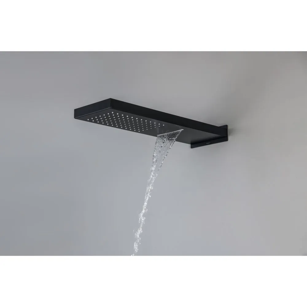 AQ2085MB настенный верхний душ 2 jet 550*170*30 мм, матовый черный
