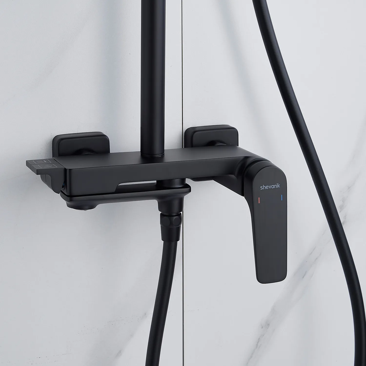 Душевая система Shevanik S4226H, черный