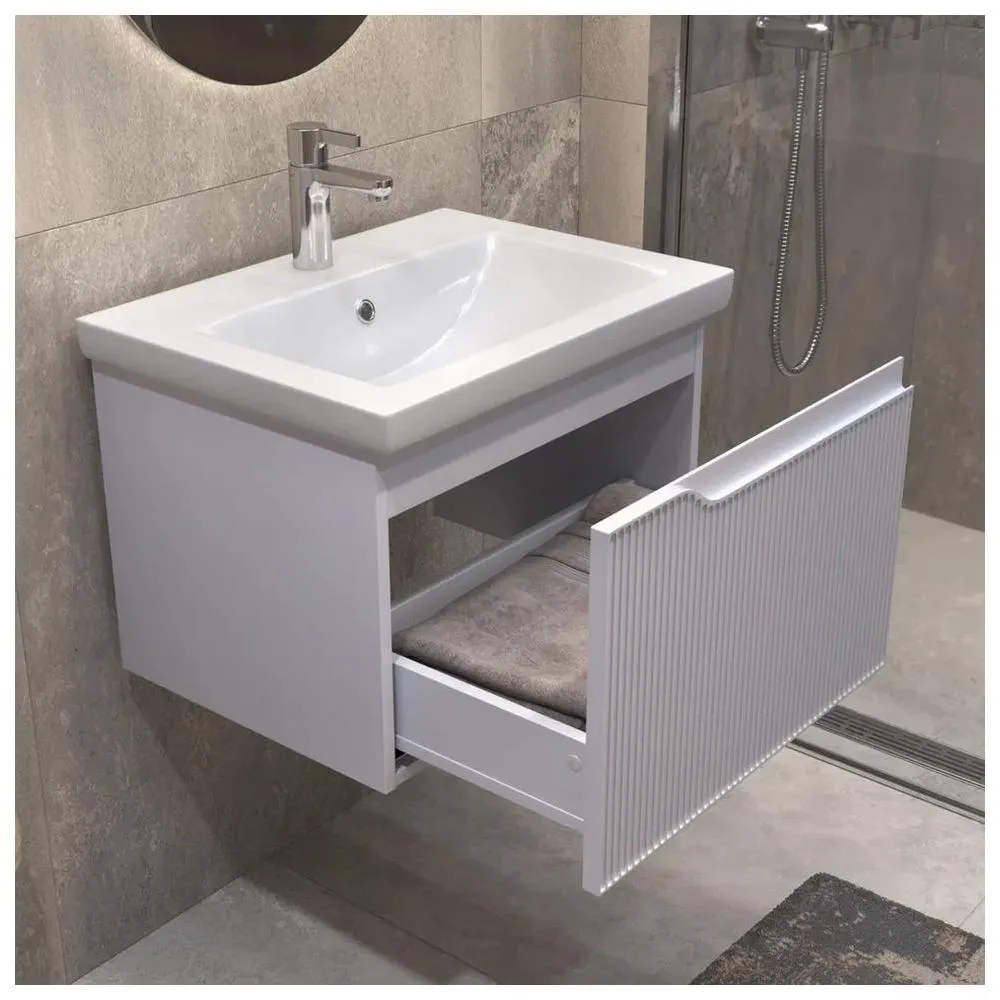 Тумба с раковиной подвесная VIGO Neo 339-com, 60 см