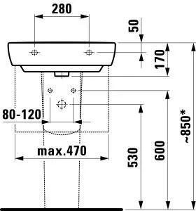 Раковина Laufen Pro А (8.1895.1.000.104.1) (55 см)