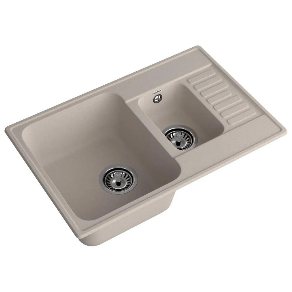 Кухонная мойка GranFest QUARZ 21К, песочный