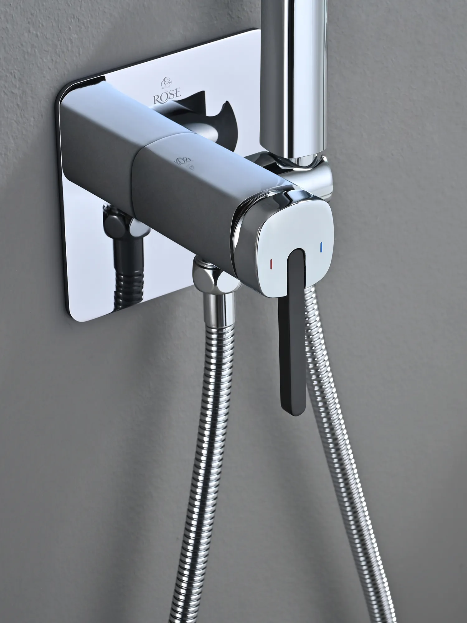 Гигиенический душ со смесителем Rose R245, хром