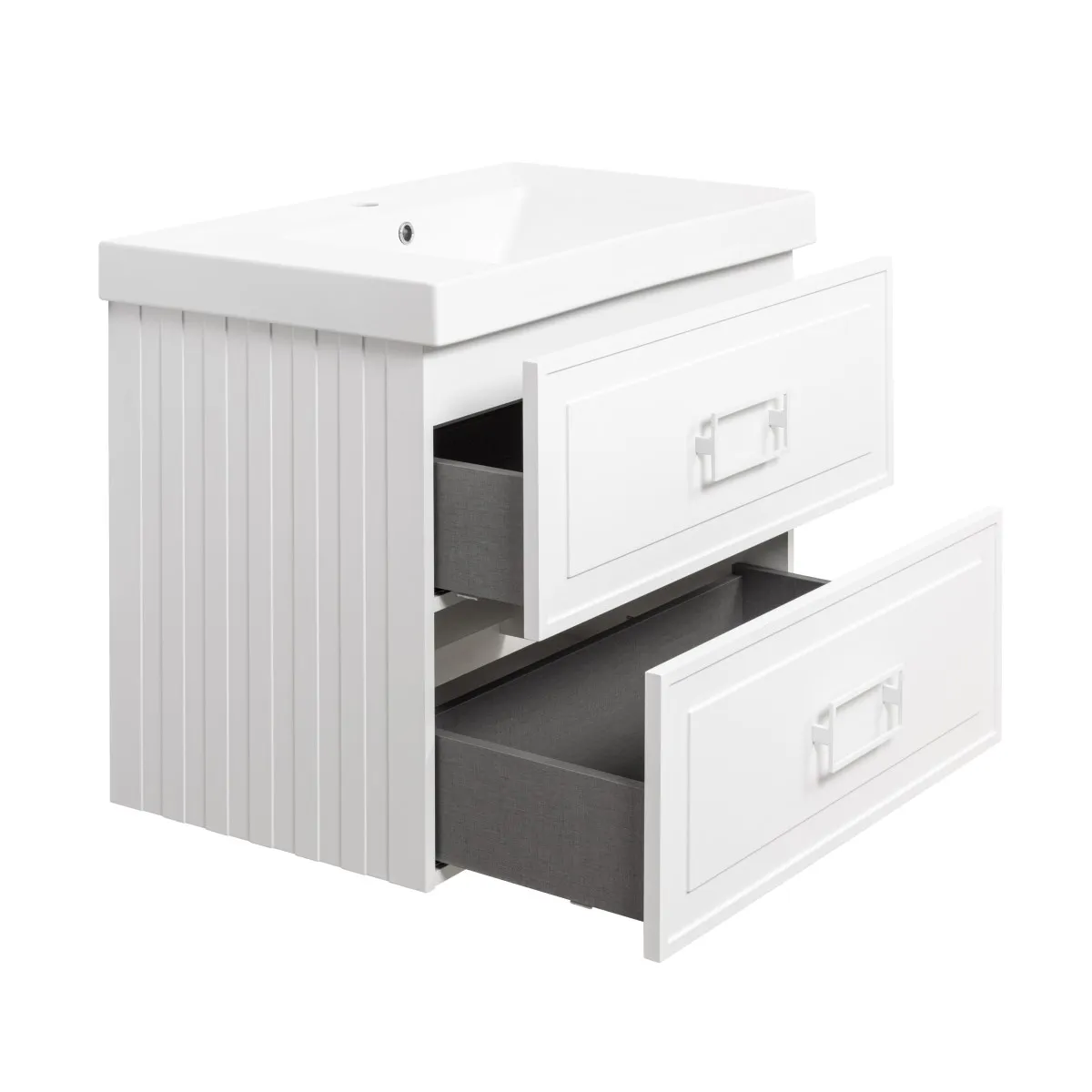 Тумба под раковину подвесная La Fenice Cubo TWIN FNC-01-CUB-B-80-2, белая