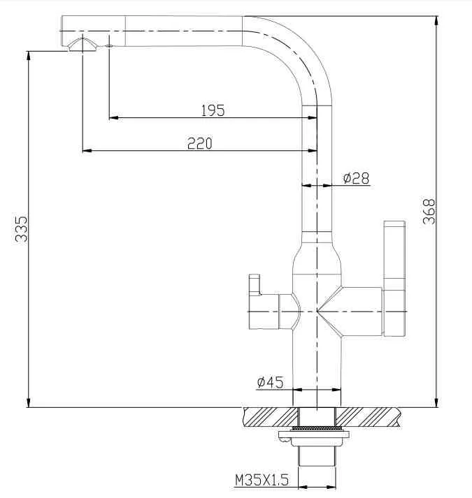 Смеситель для кухни BelBagno, сатин (BB-LAM57-IN)