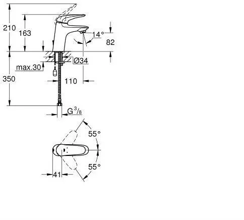Смеситель для раковины Grohe Eurostyle New 23713003 хром