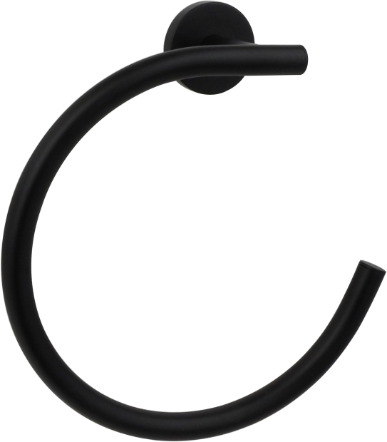 Полотенцедержатель кольцо AQUATEK ВЕГА AQ4012MB, матовый черный