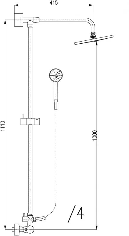 Душевая система Rav Slezak Dunaj Termostat TRM81.5/4-02