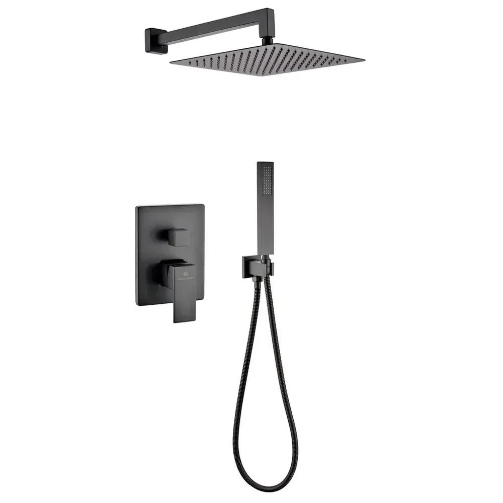 Душевая система встраиваемая (без излива) Grocenberg GB5089BL-3, черный