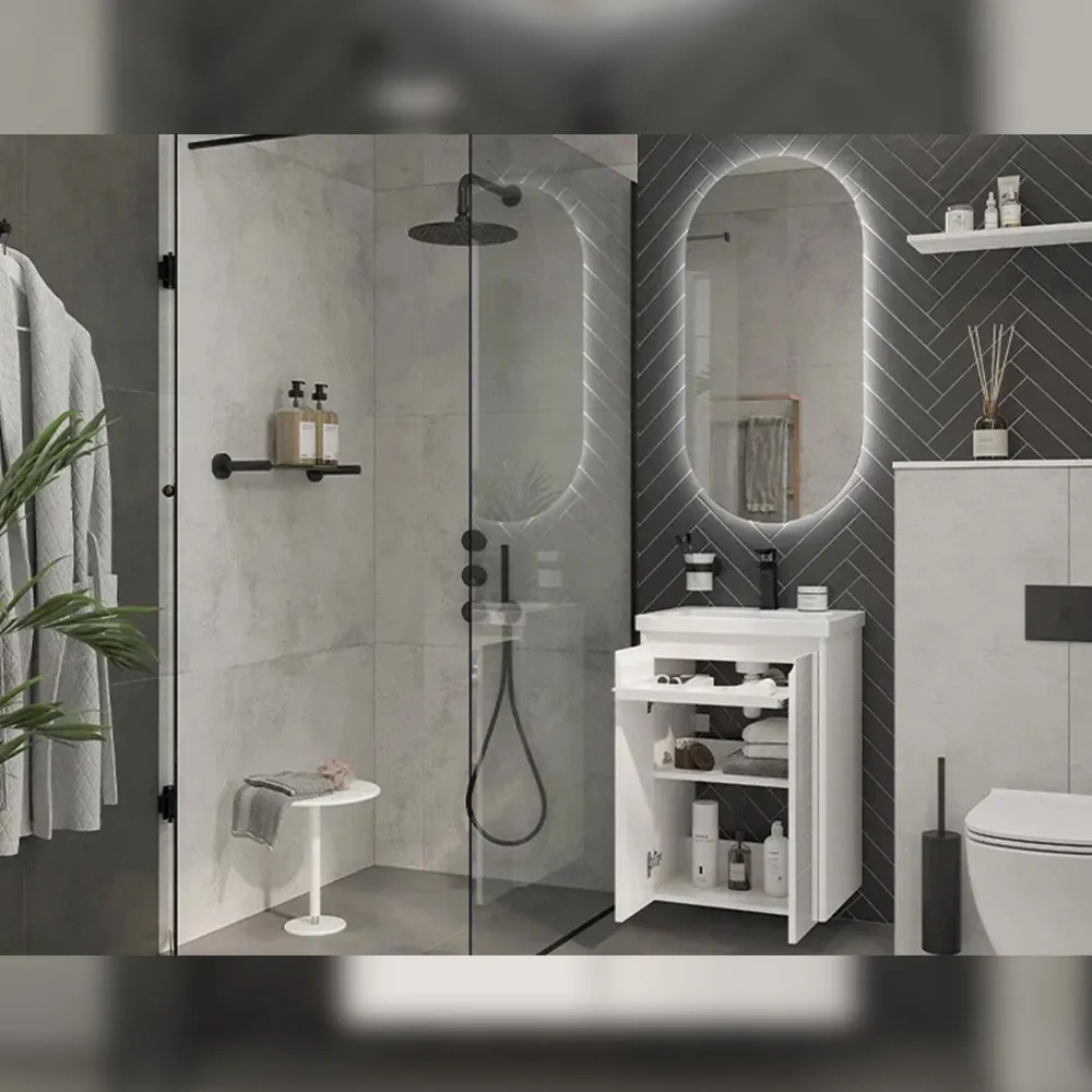 Тумба с раковиной подвесная Velvex Klaufs tp.KLA.COM.50.2D, 50 см