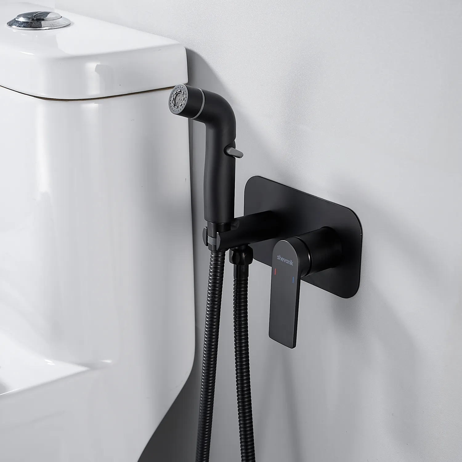 Гигиенический душ со смесителем Shevanik S4105H, черный