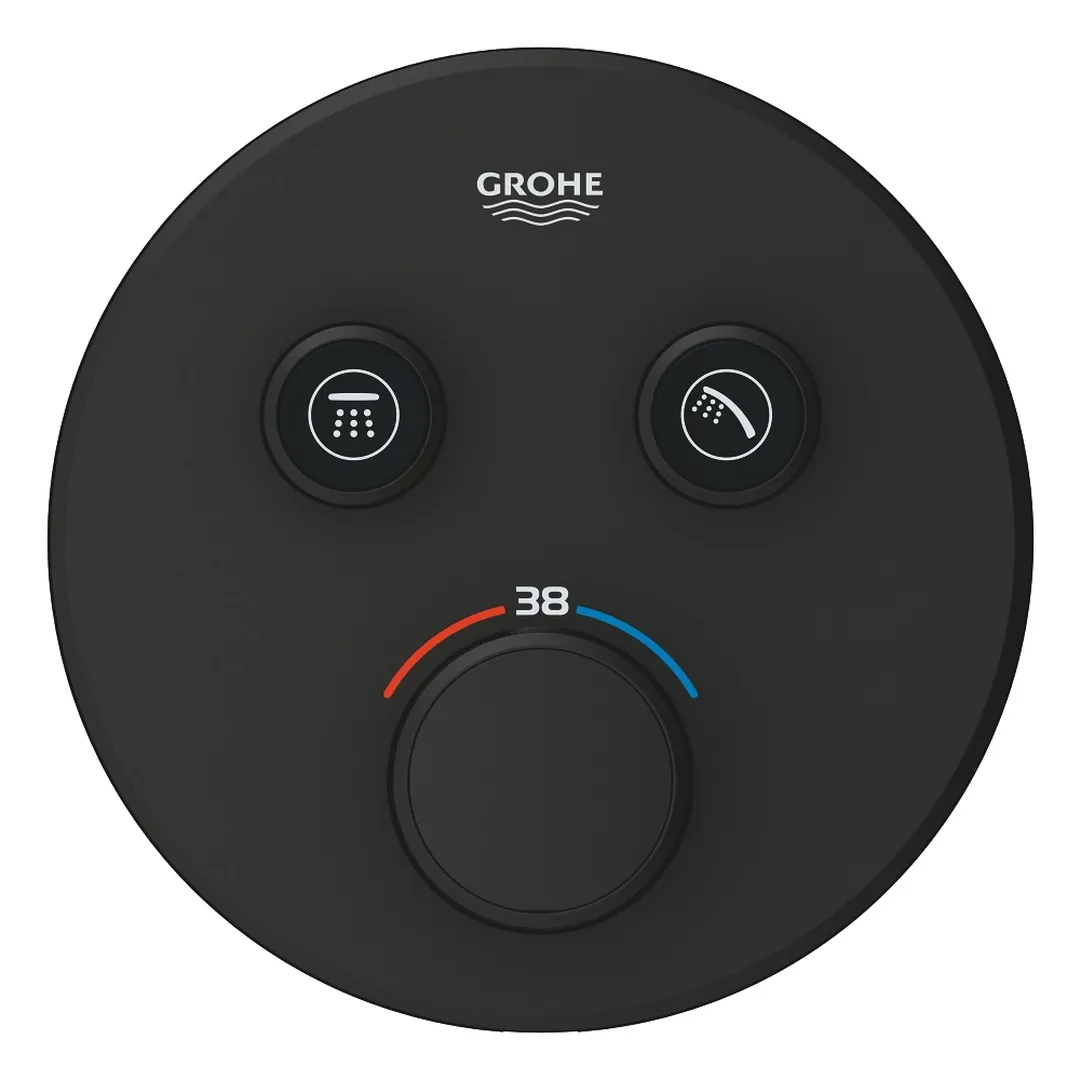 29507KF0 Grohtherm SmartControl Термостат для встраиваемого монтажа на 2 выхода, фантомный чёрный