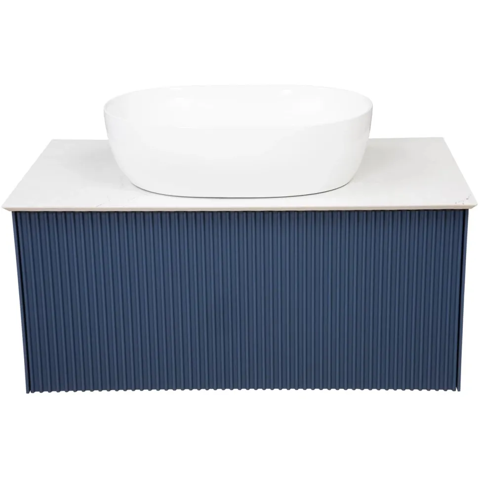 Тумба под раковину подвесная La Fenice Terra FNC-01-TER-BG-80, синяя