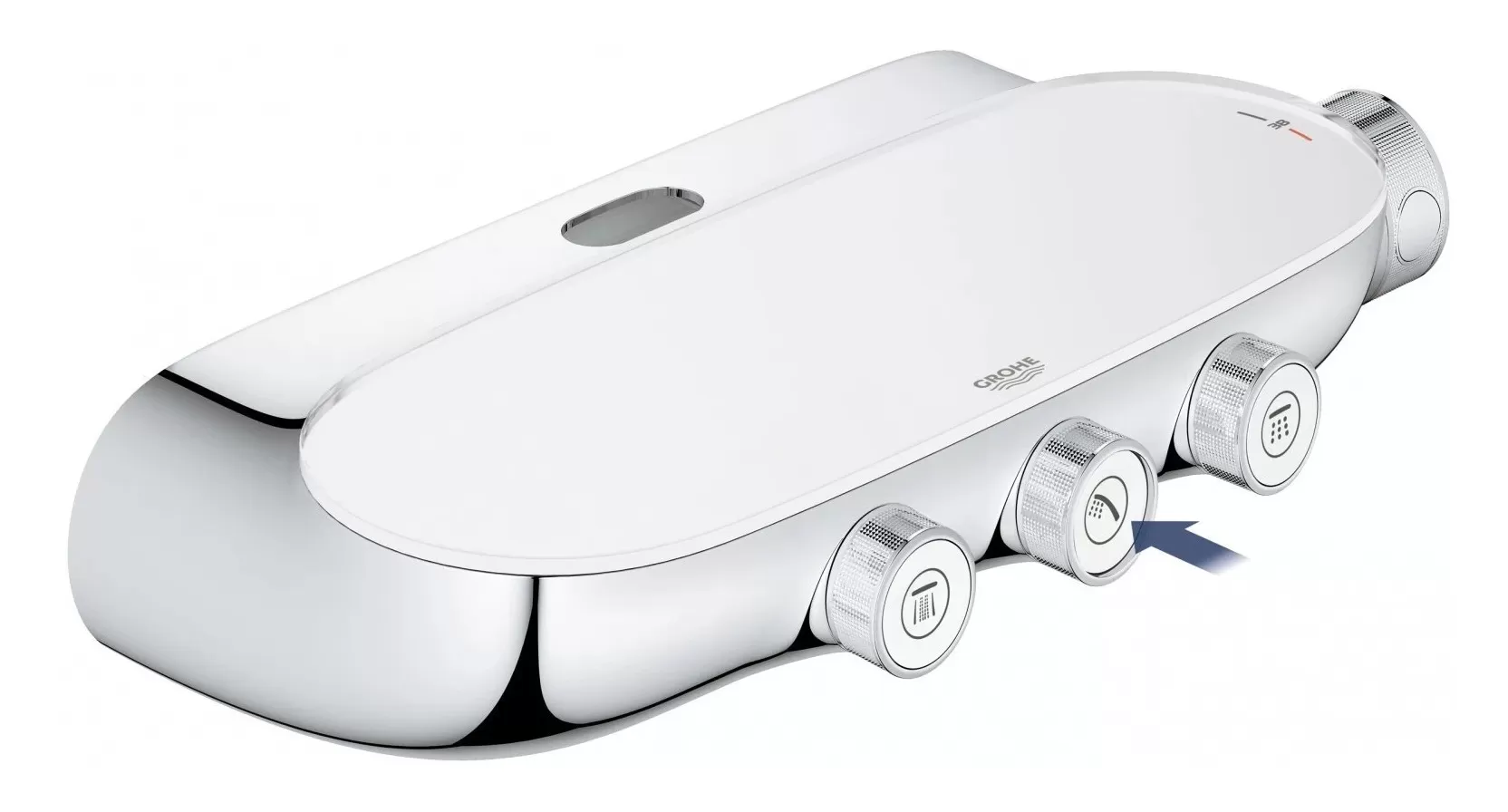 26250000 Rainshower SmartControl 360 DUO Душевая система с термостатическим смесителем для настенного монтажа, 3 режима верхнего душа, хром