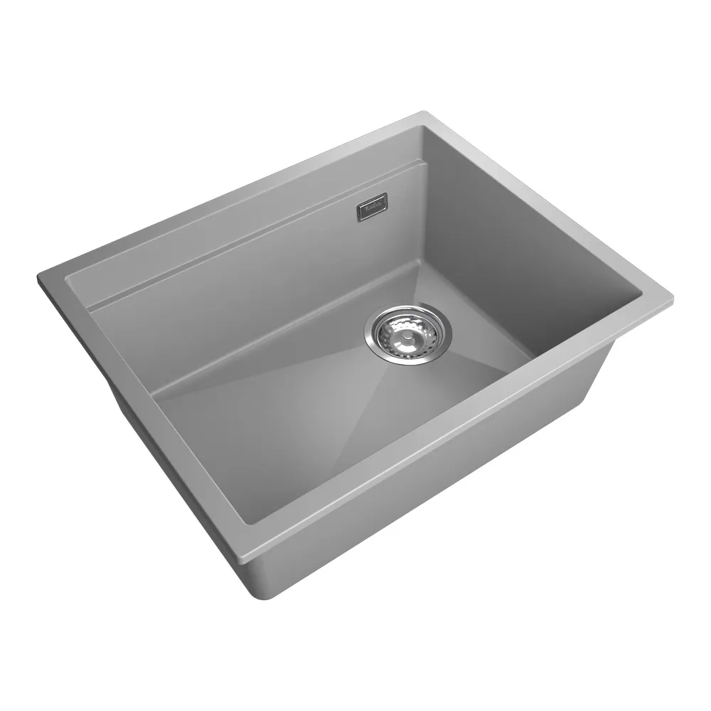 Кухонная мойка Rivelato LINO LN-554-R серый металлик