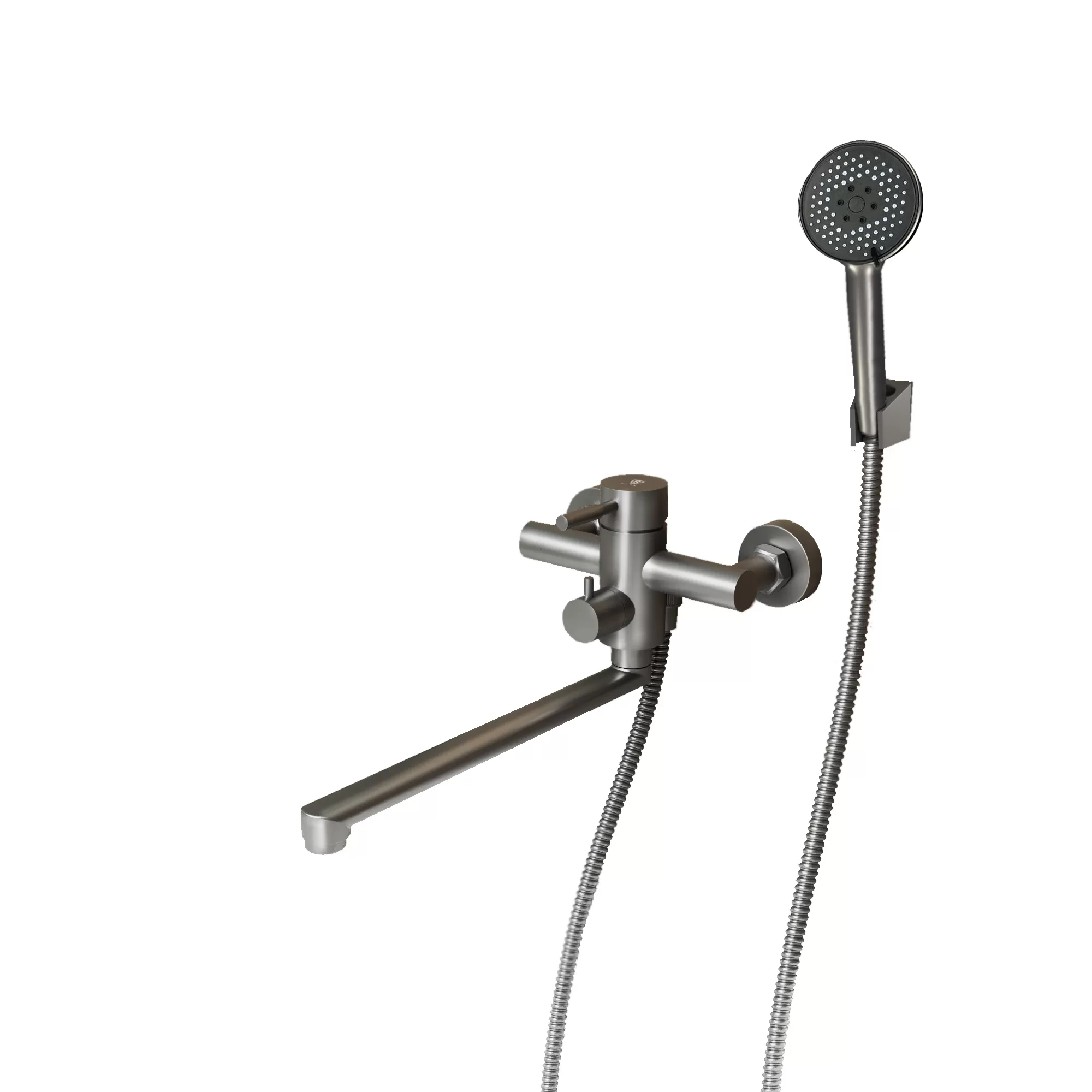 Смеситель для ванны с длинным поворотным изливом RUSH Melos (SUS1101-51Grey)