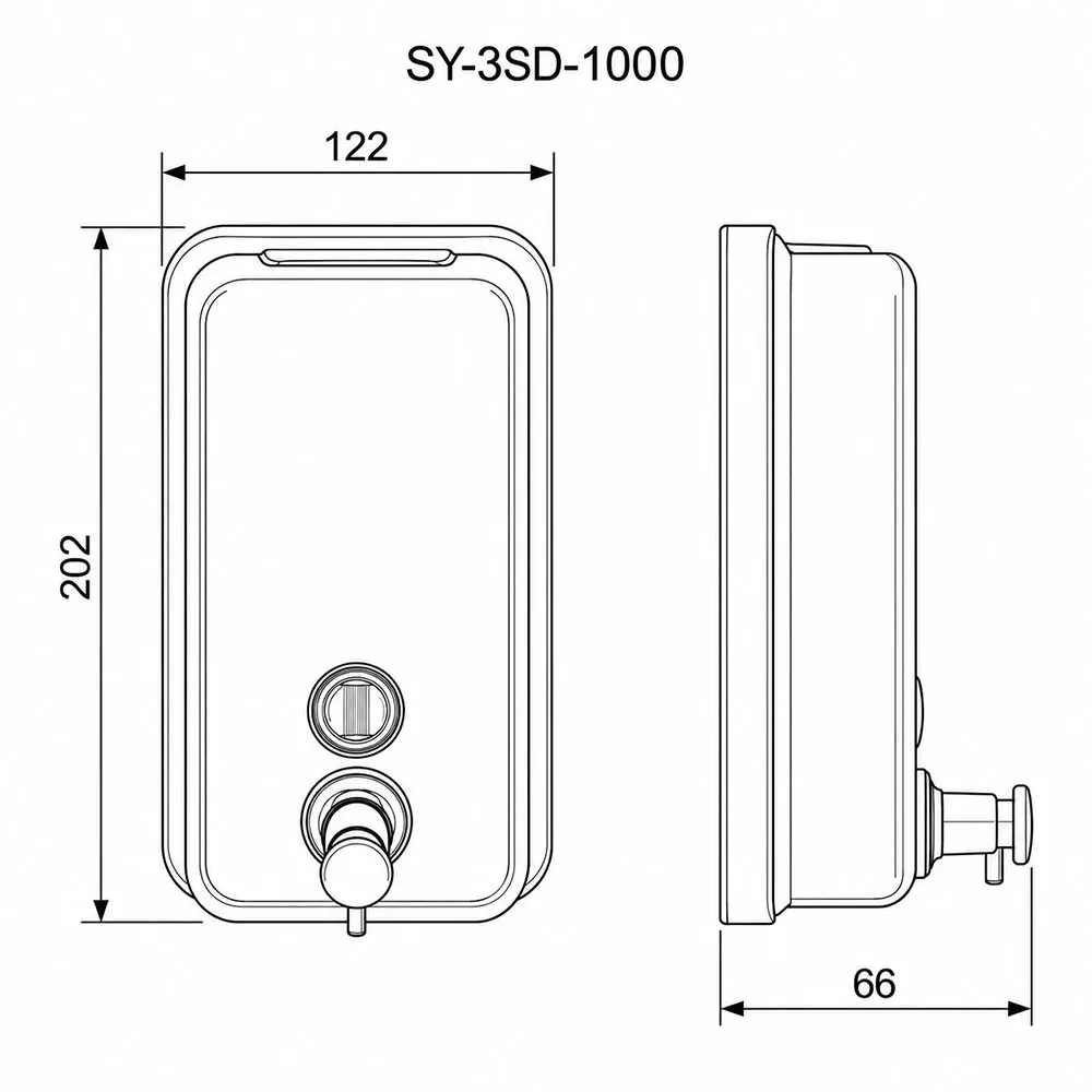 Дозатор для жидкого мыла SenSyn SY-3SD-1000, хром