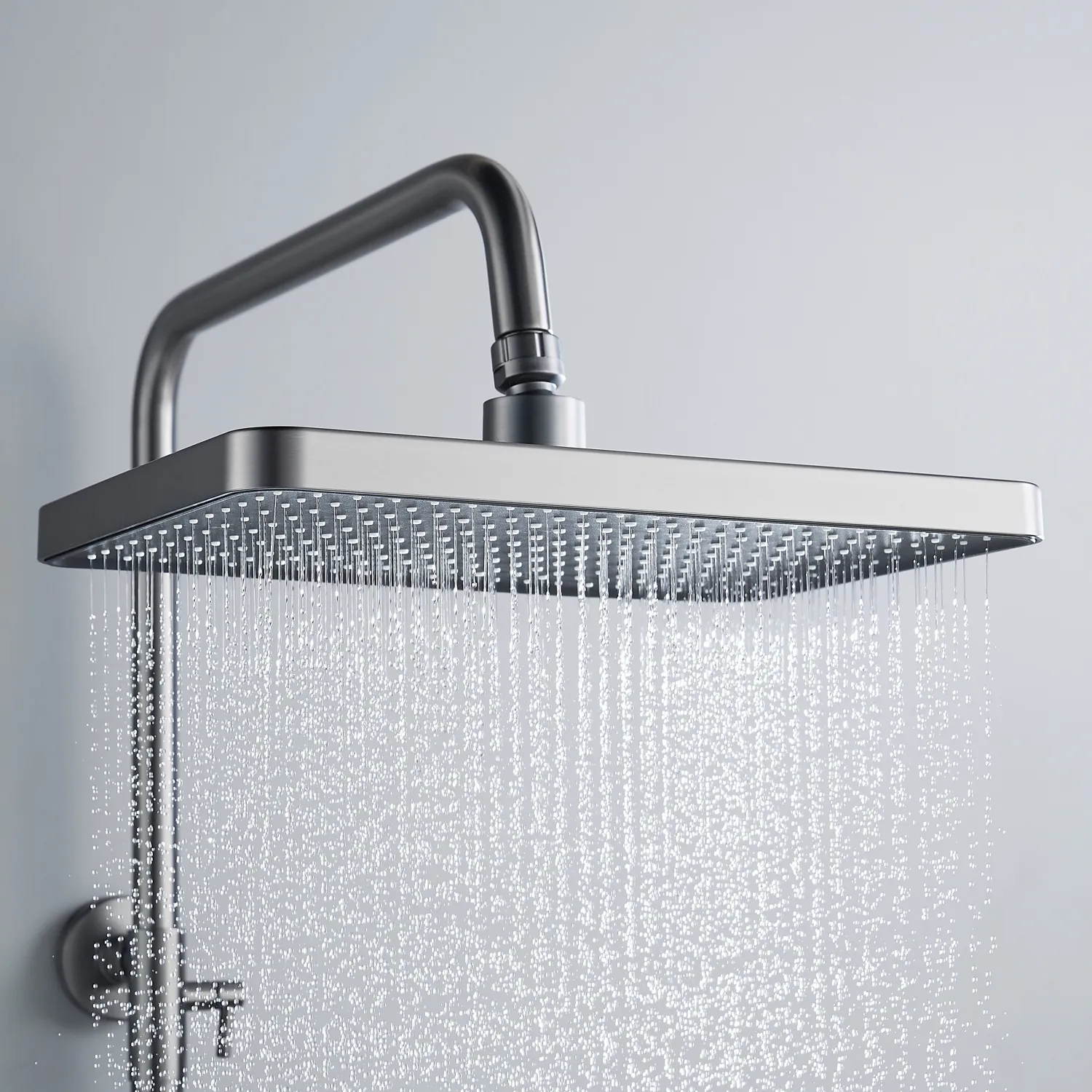 Душевая система Shevanik S4536T, оружейная сталь