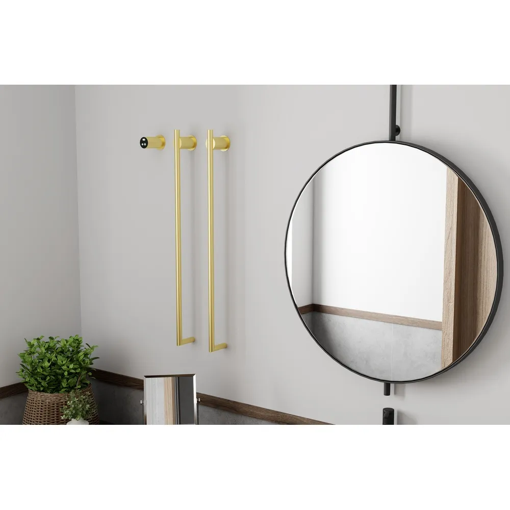 Полотенцесушитель электрический Terminus Рондо П2 35х76, брашированное золото