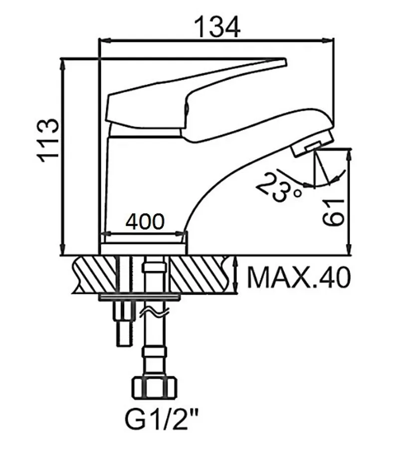 Смеситель для раковины D-Lin D110629, хром