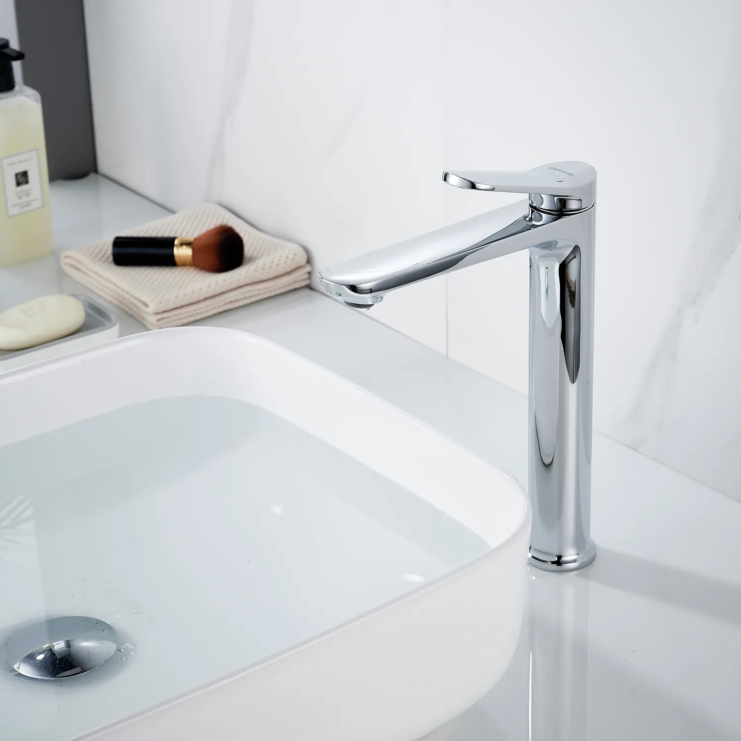 Смеситель для раковины высокий Shevanik S4311, хром