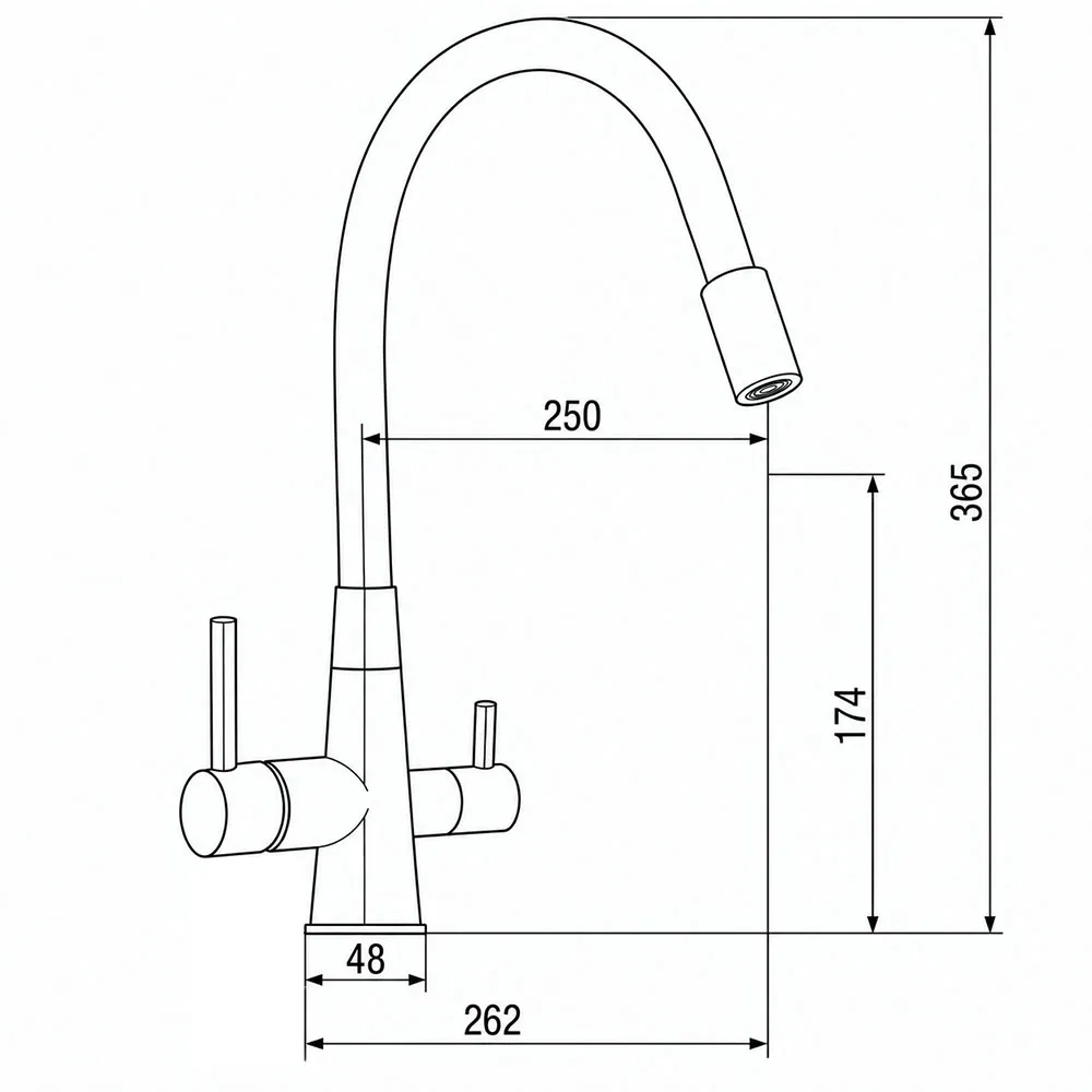 Смеситель для кухни с подключением фильтра воды Fmark FS1062-HB01, розовое золото
