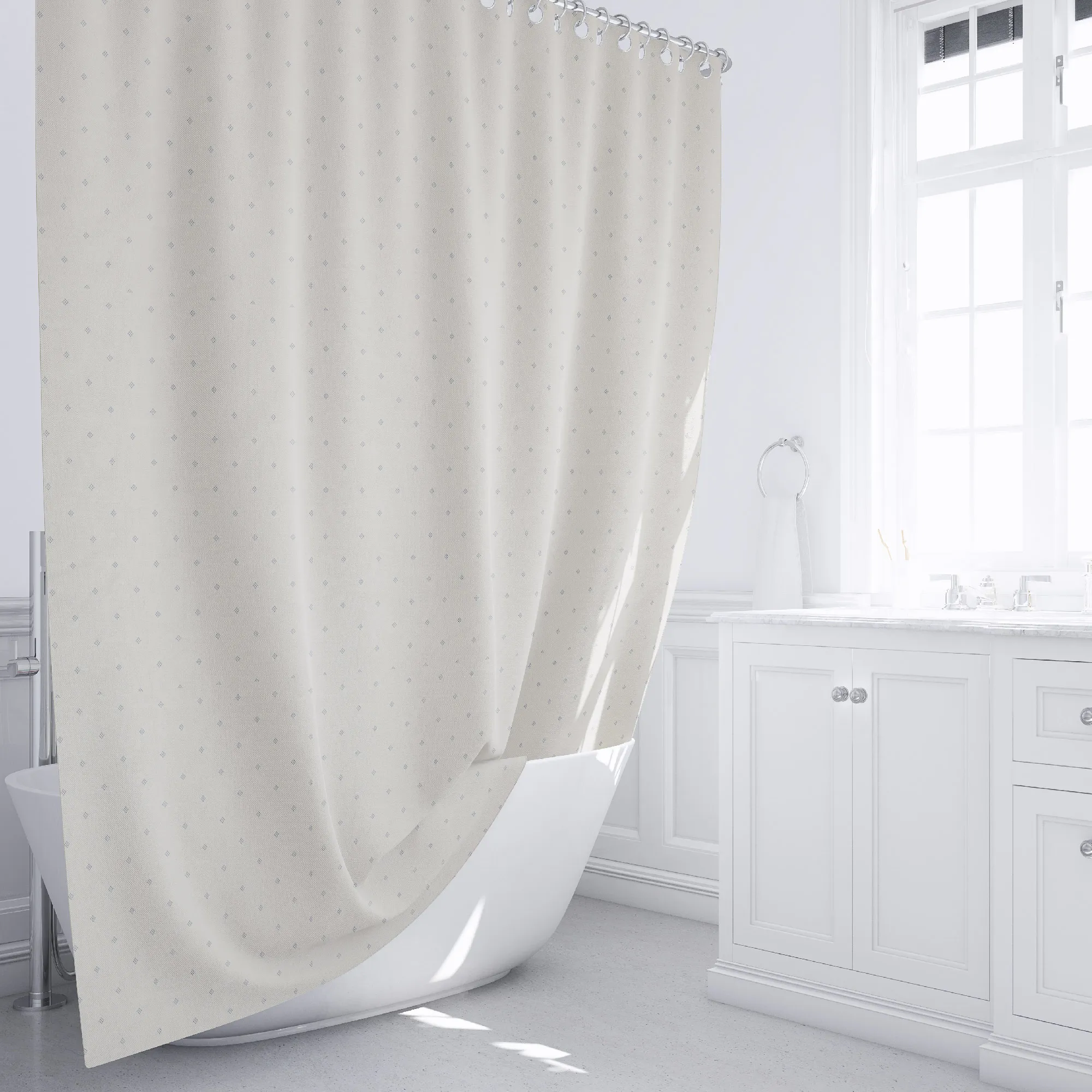 Штора для ванной комнаты FIXSEN DESIGN FX-1514, бежевый