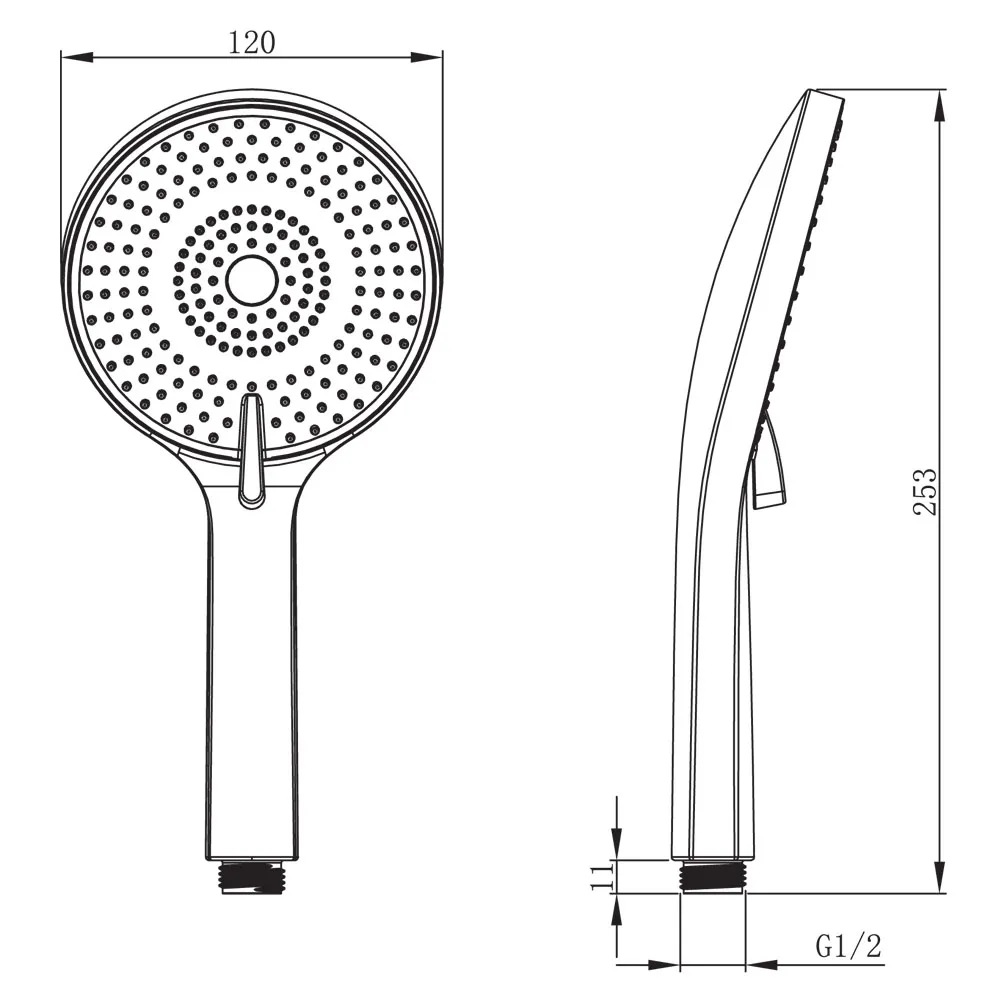 Лейка для душа Raiber RP-21, хром