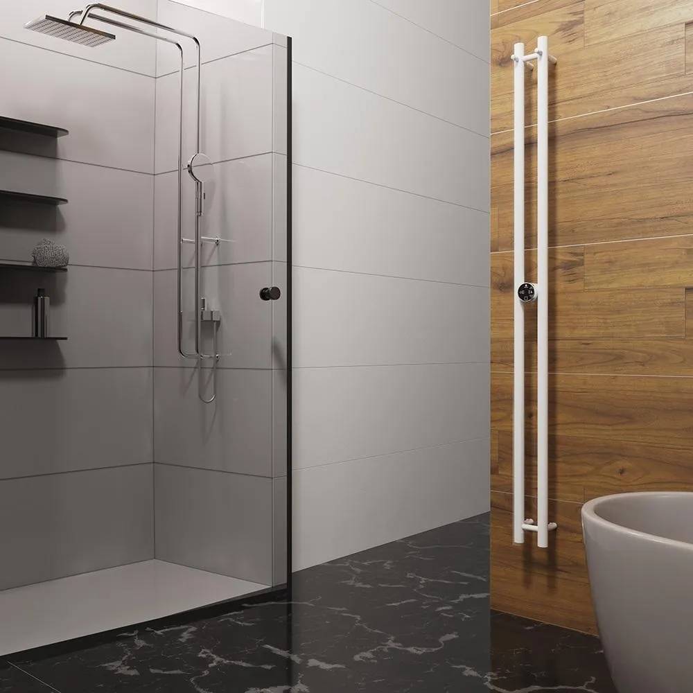 Полотенцесушитель электрический Terminus Стойка DUO круг 160, белый