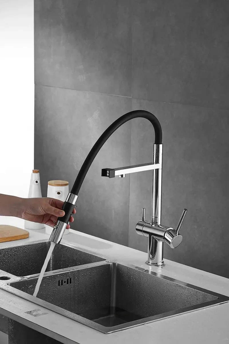 Смеситель для кухни Rose R958, хром