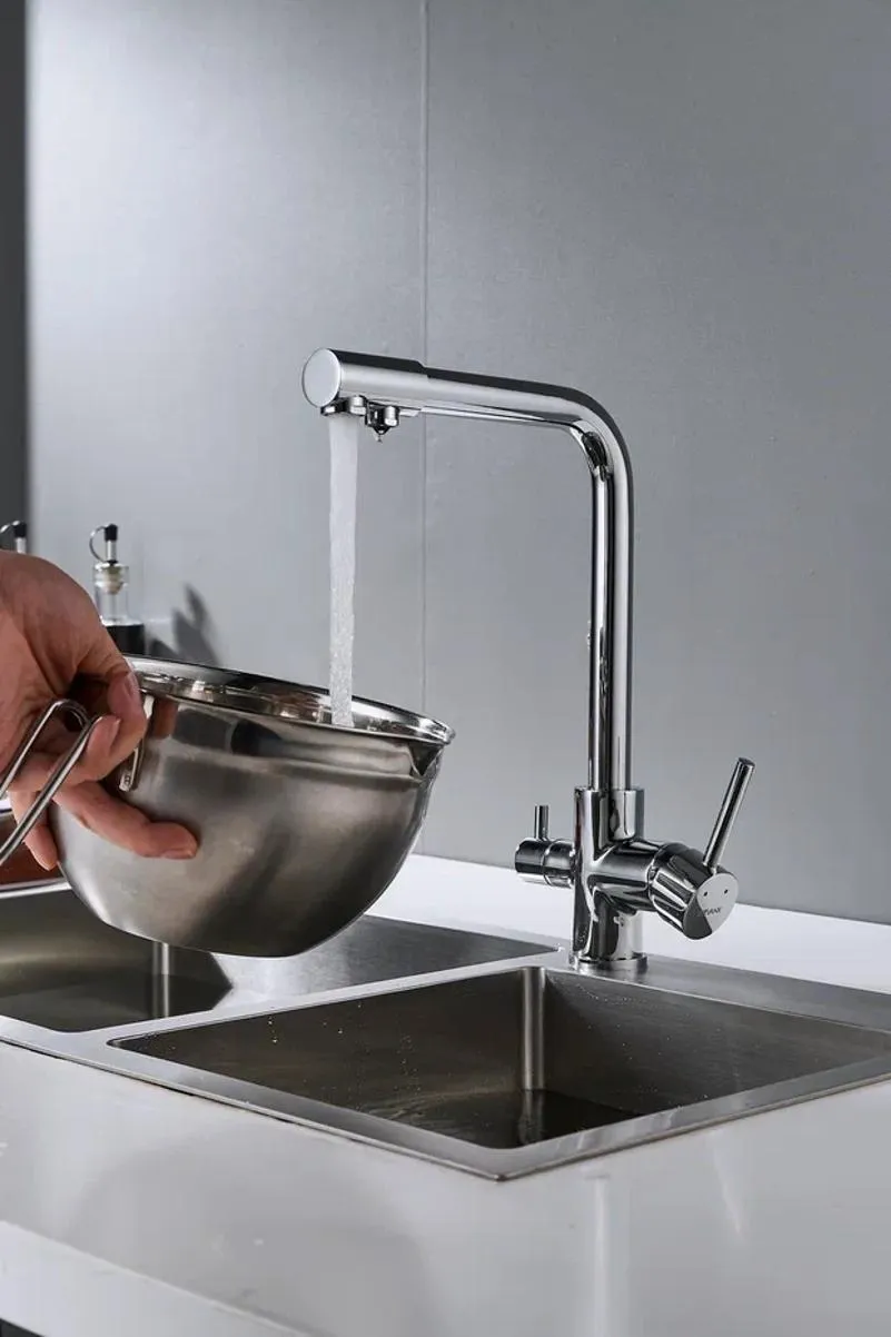 Смеситель для кухни с подключением фильтра Shevanik S328, хром