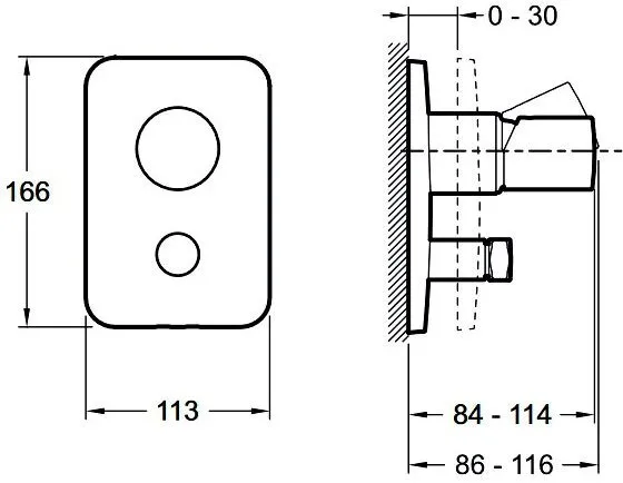 Смеситель для ванны Jacob Delafon Toobi (E98719-CP) скрытого монтажа