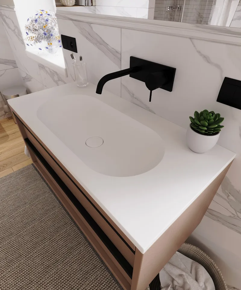 Раковина Florentina Гавана 100 см 10.260.01000.001, белая