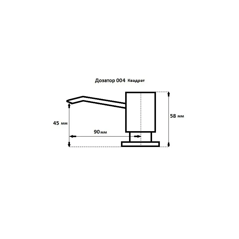 Дозатор для кухонной мойки GranFest 004 "Квадрат", терракот