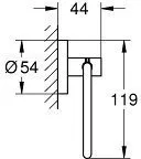 Держатель туалетной бумаги Grohe Essentials  40689001 хром