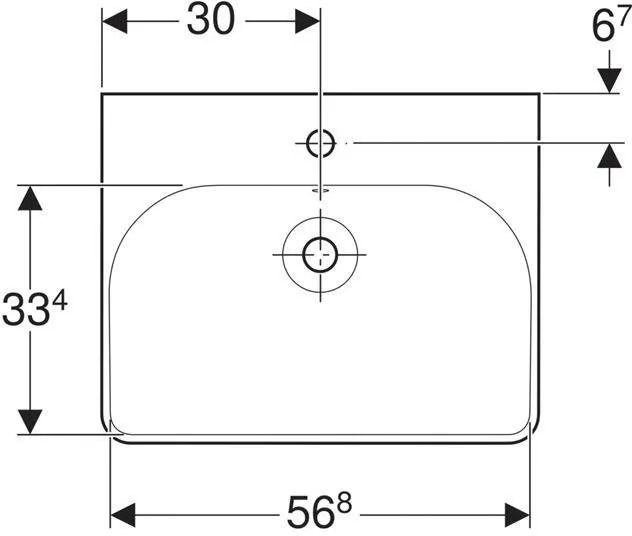 500.229.01.1 Smyle Square Раковина 60х48 см, с отв. под смеситель, с отв. перелива