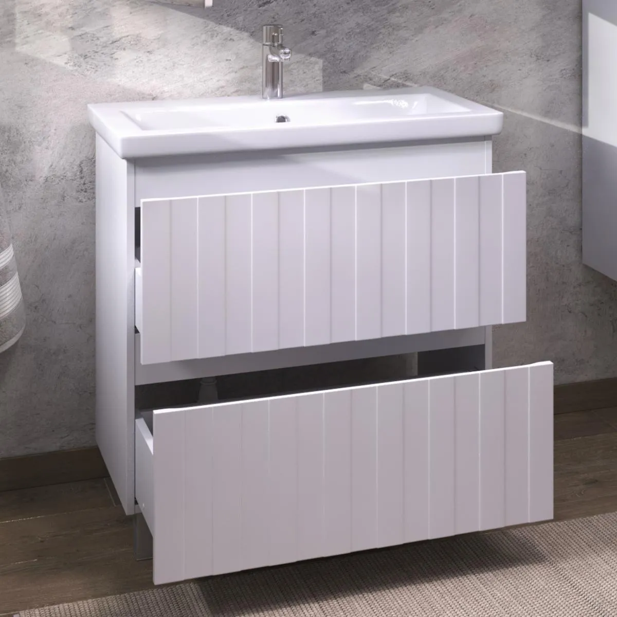 Тумба с раковиной напольная VIGO Finlay tn.FIN.COM.80.2Y, 80 см