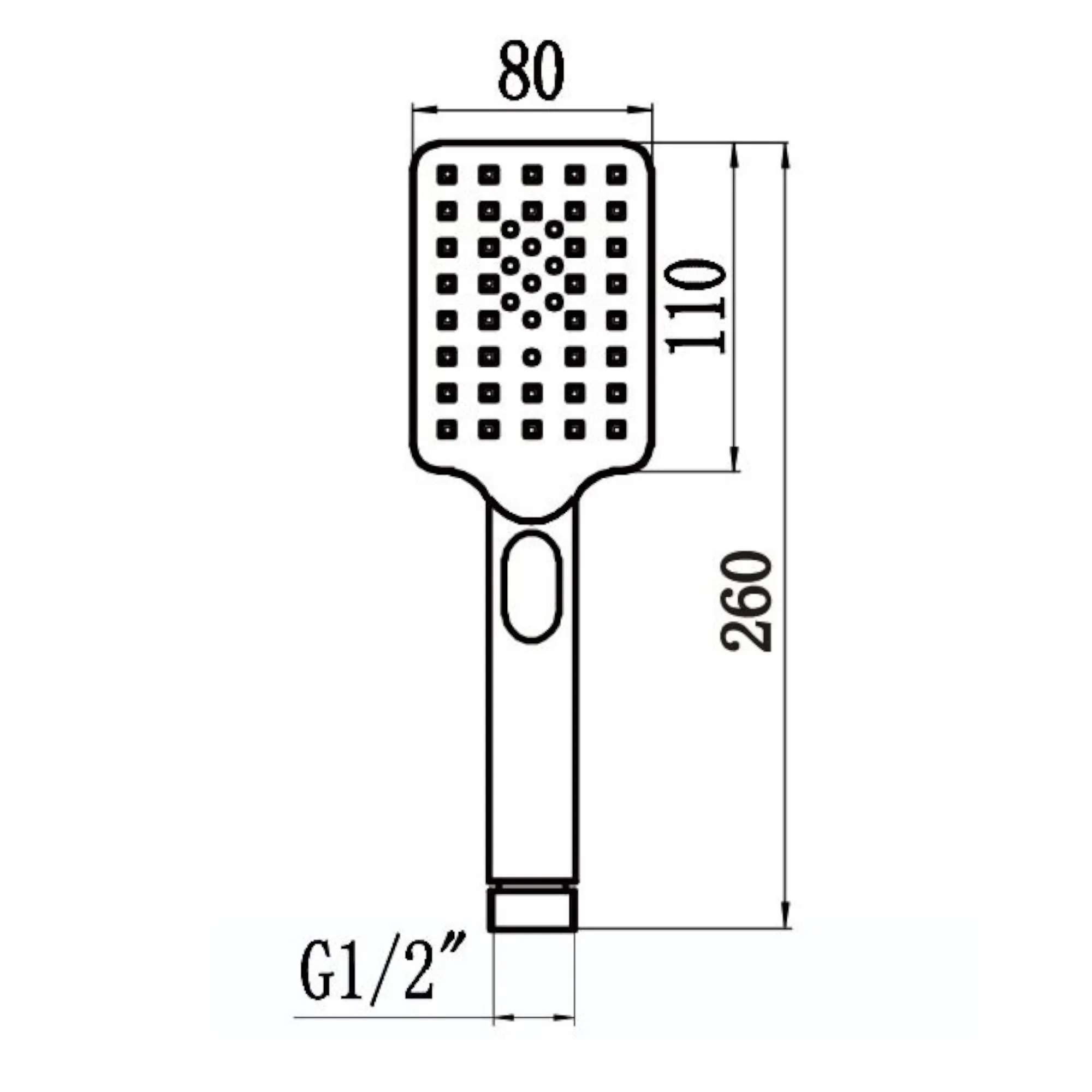 Лейка для ручного душа 1/2″ (1 режим) Savol S-FSP03H