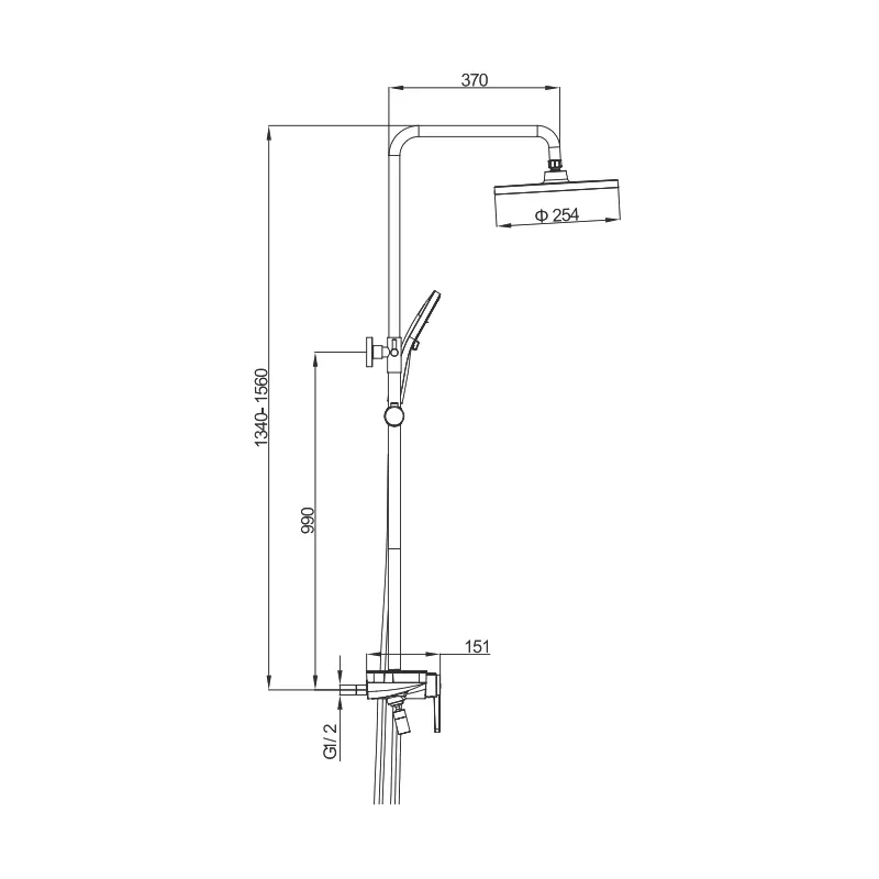 Душевая система GAPPO G2496-26, черный
