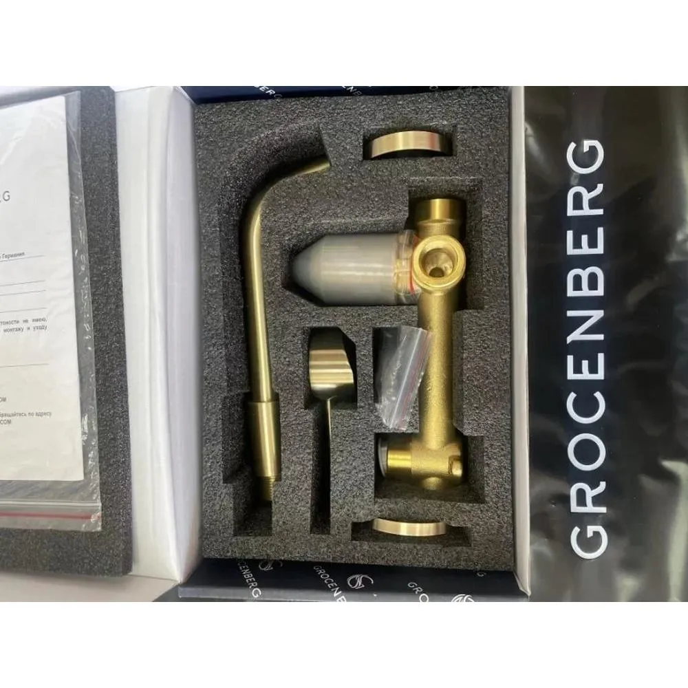 Смеситель для раковины встраиваемый Grocenberg GB511BR, бронза