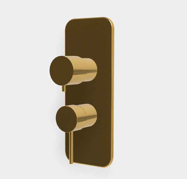 Смеситель для душа Fima Carlo Frattini Spillo Up, на 2/3 потребителя, золото (F3039X6OR)