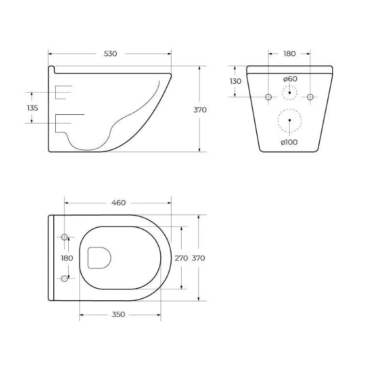 Чаша подвесного унитаза BelBagno Senso-R, белый (BB017CH-TOR/SC)