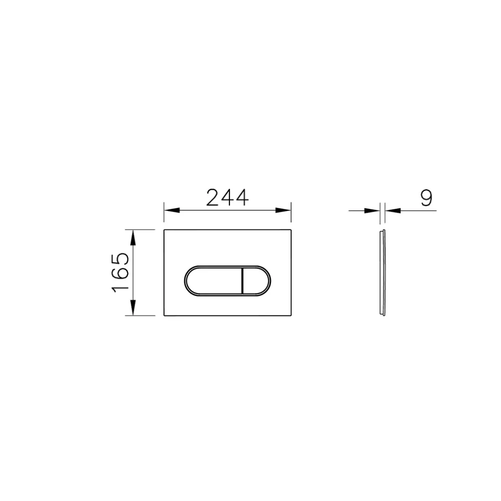 9856B003-7207 Комплект Vitra: Integra Square подвесной Безободковый унитаз + тонкое сиденье МЛ/БС+ инсталляция + панель смыва хром глянец