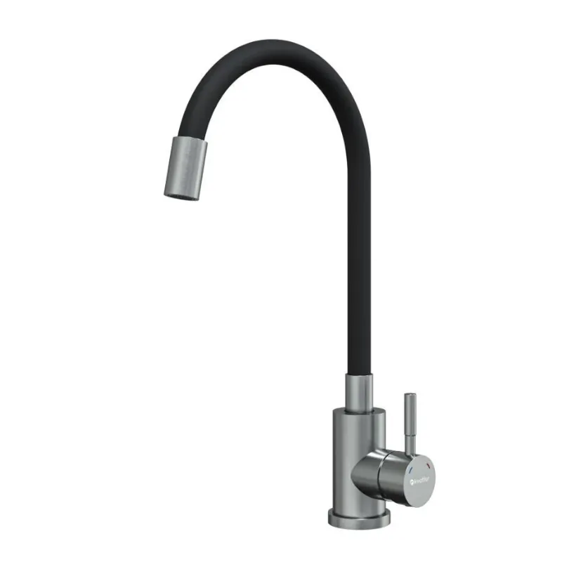 Смеситель для кухни с гибким изливом Knotlor SS-02, сатин