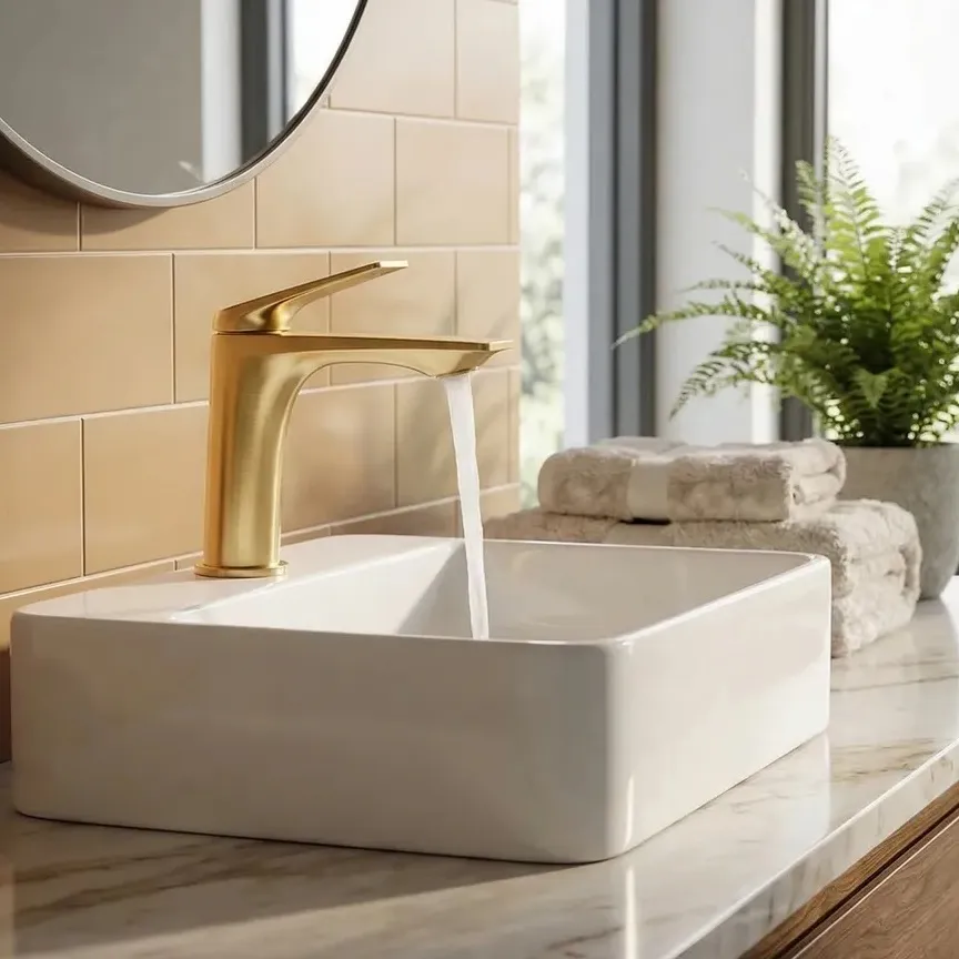 Смеситель для раковины Maretti Cristina Gold CRG32RF816, брашированное золото