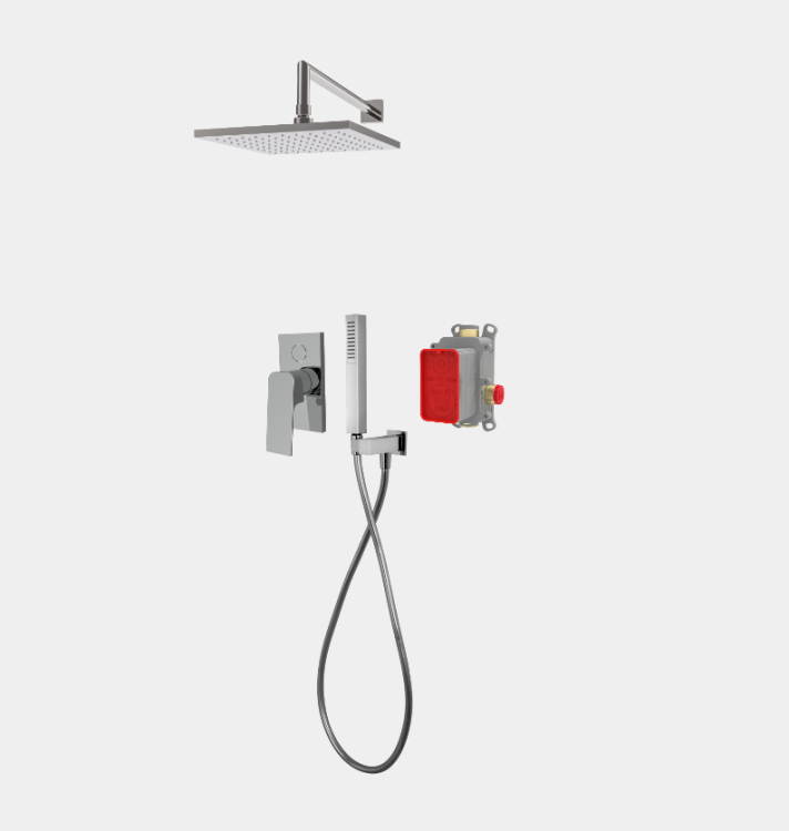 Душевой комплект Fima Carlo Frattini Shower systems, на 2 потребителя, черный матовый (F3389E2Q256S7NNS)