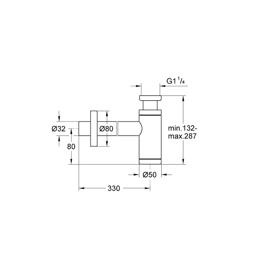 Сифон для раковины дизайн Grohe Articulation, холодный рассвет, матовый (28912GN0)